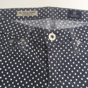 the Stevie Ankle in Grey with white dots